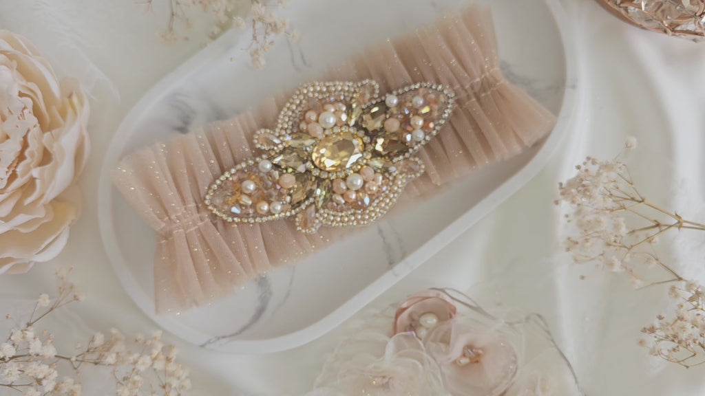 Podwiązka ślubna Gold