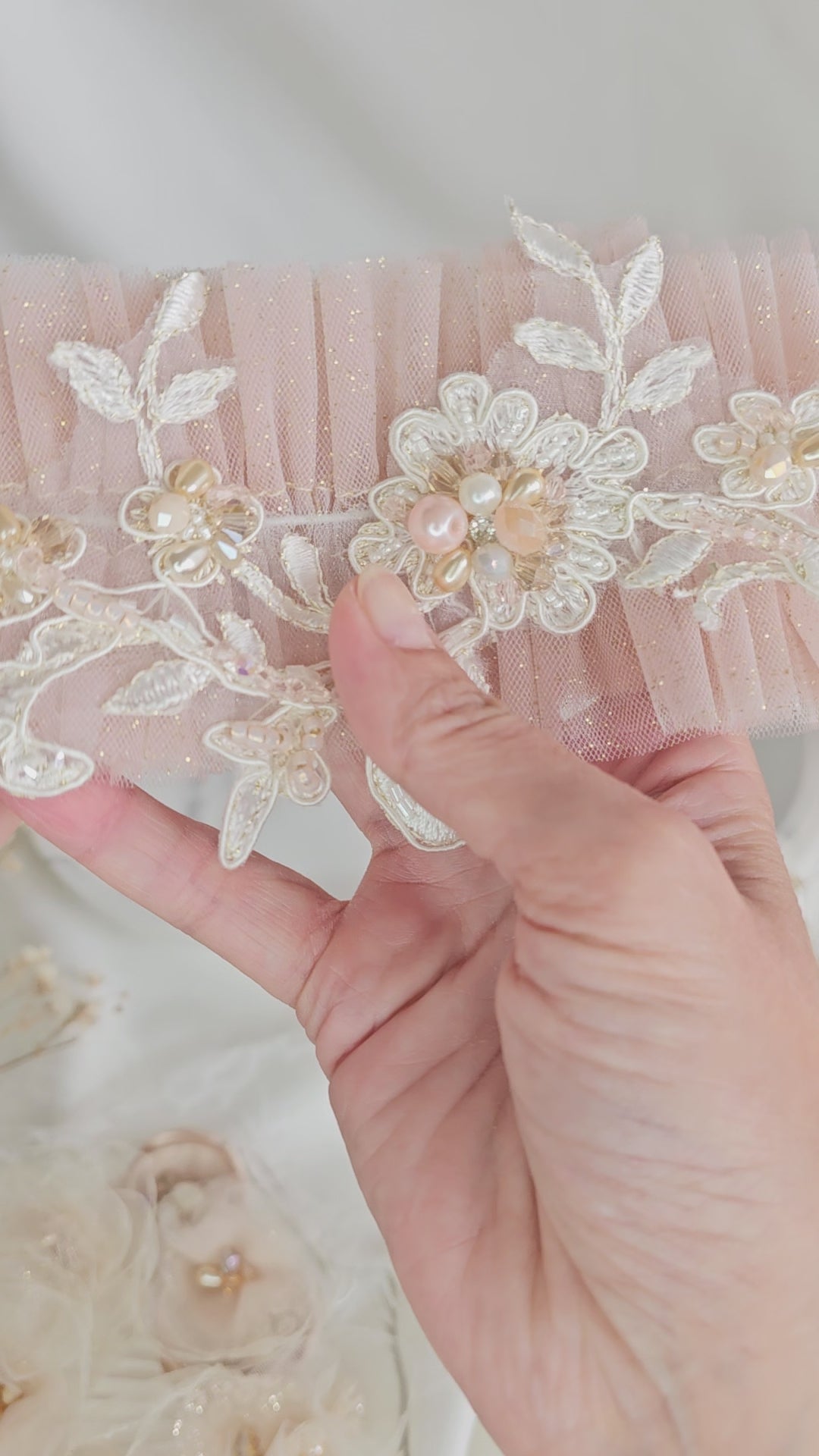 Podwiązka ślubna ROSE