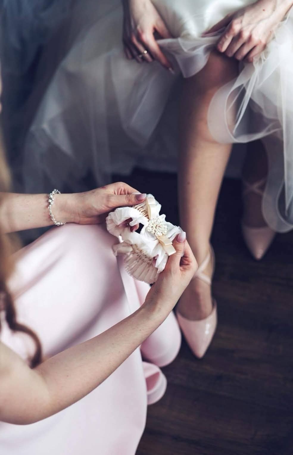 Podwiązka ślubna Pearls