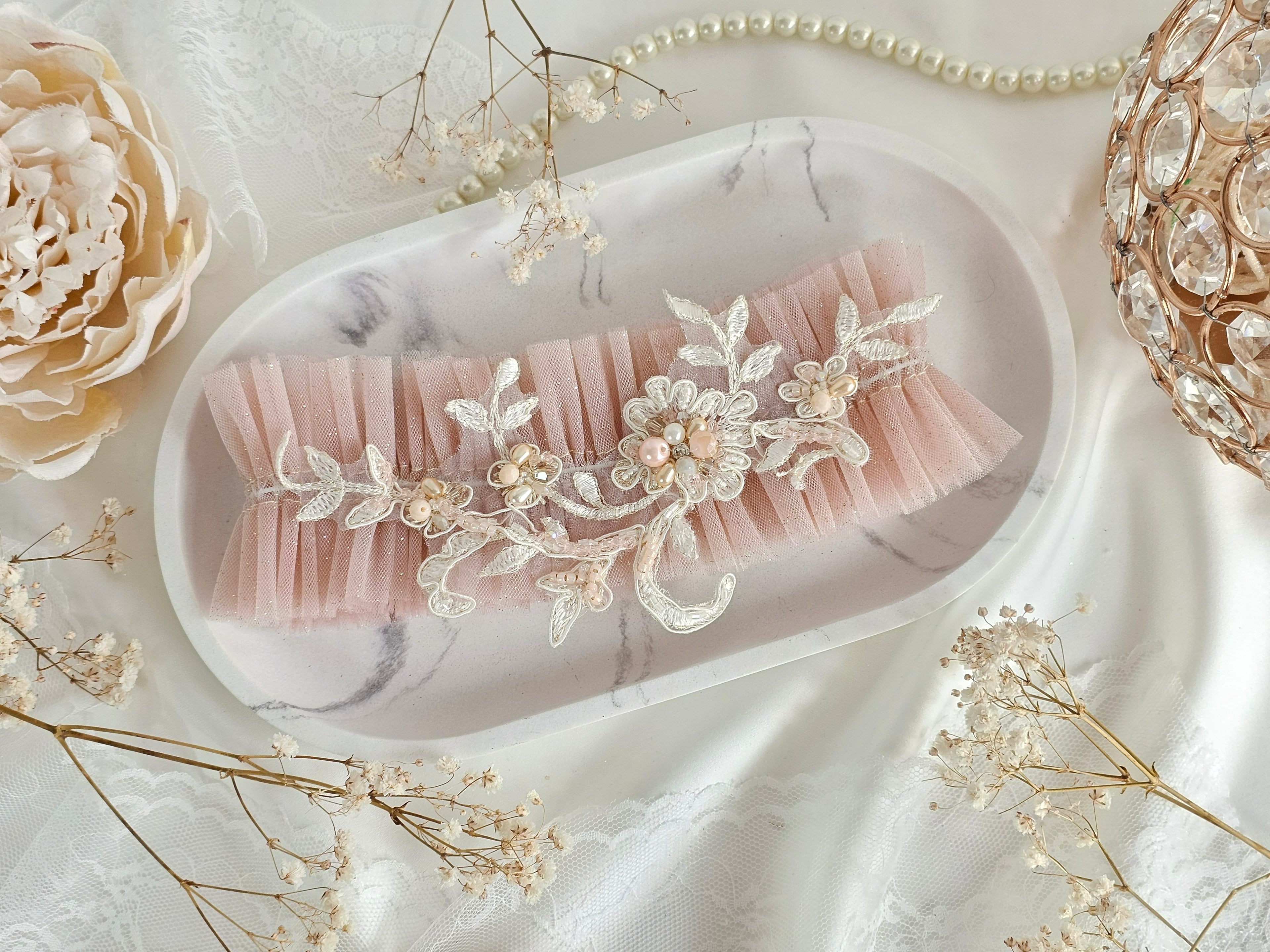 Podwiązka ślubna ROSE