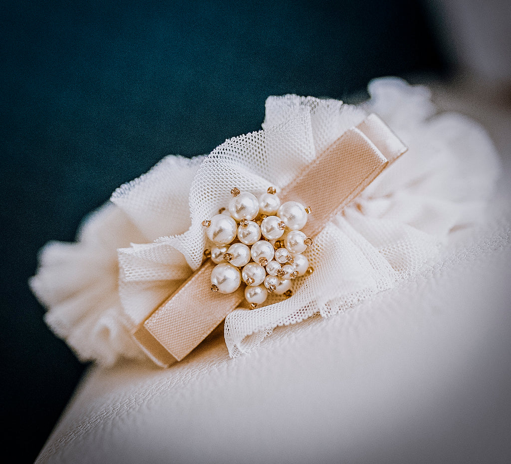 Podwiązka ślubna Pearls