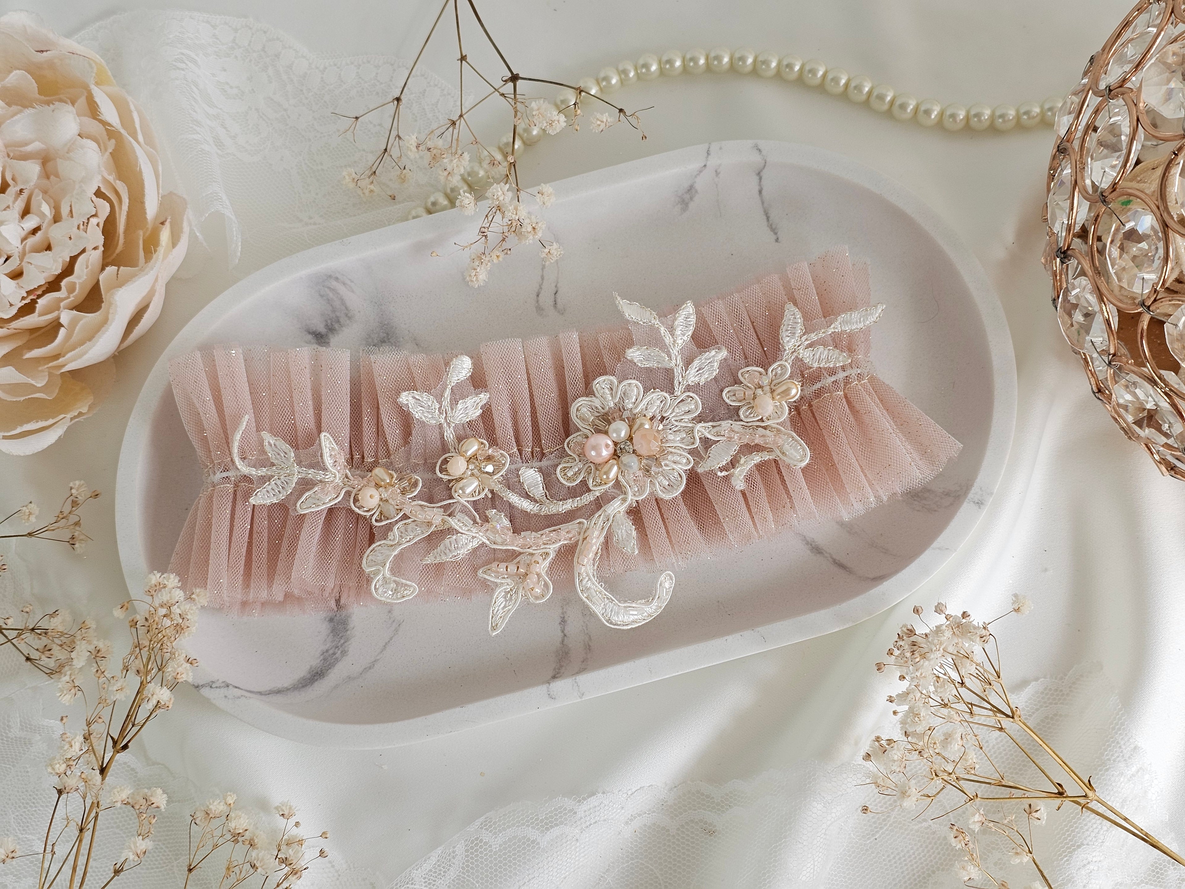 Podwiązka ślubna ROSE