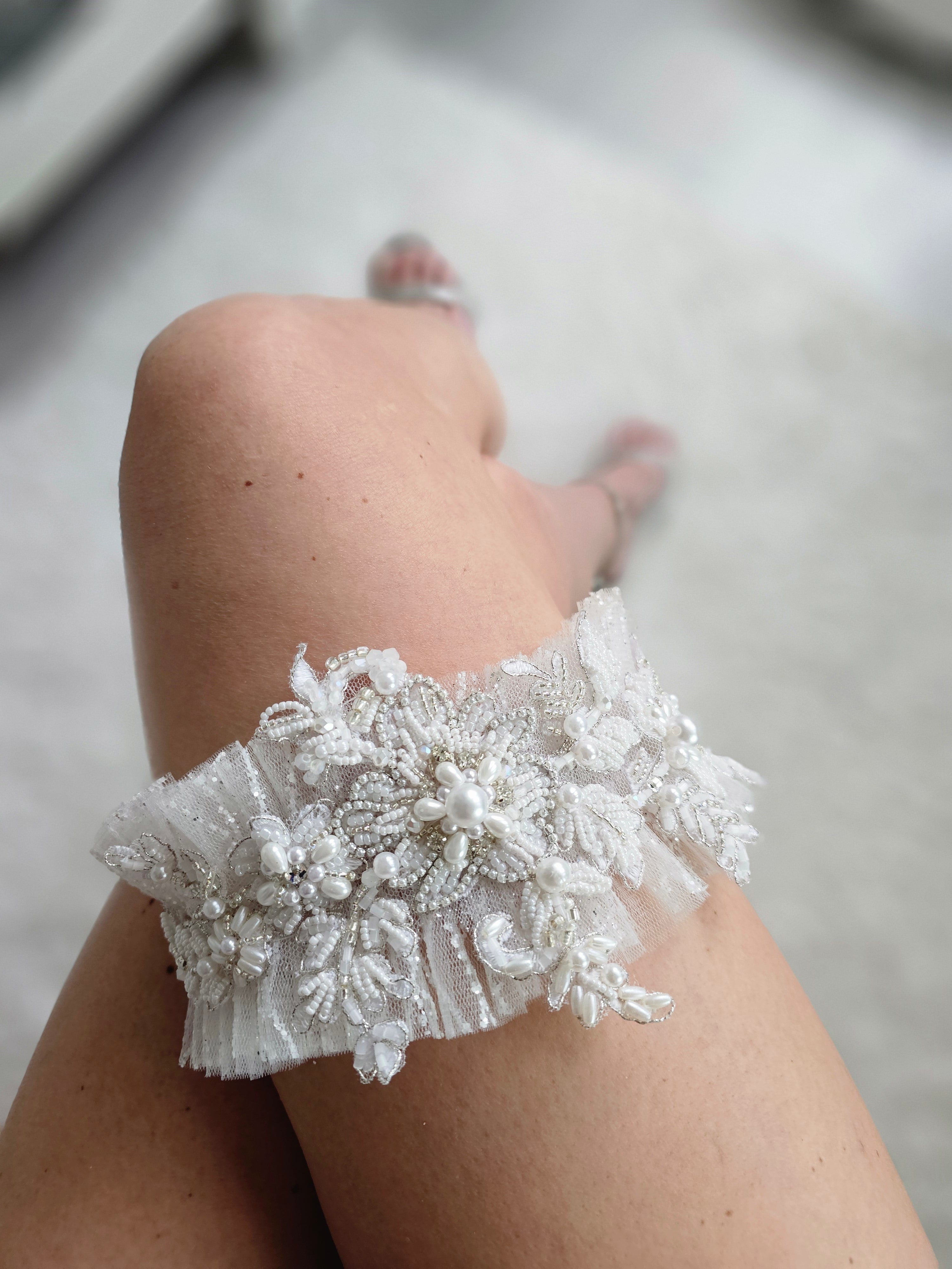 Podwiązka ślubna WHITE