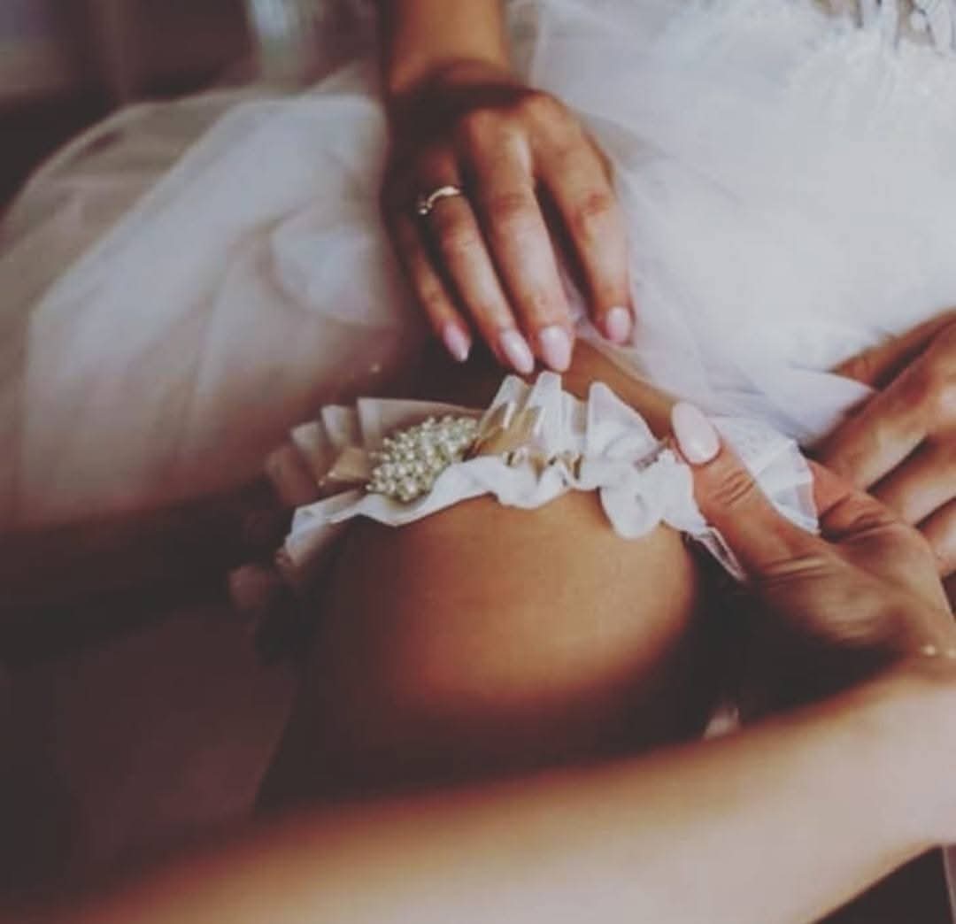 Podwiązka ślubna Pearls