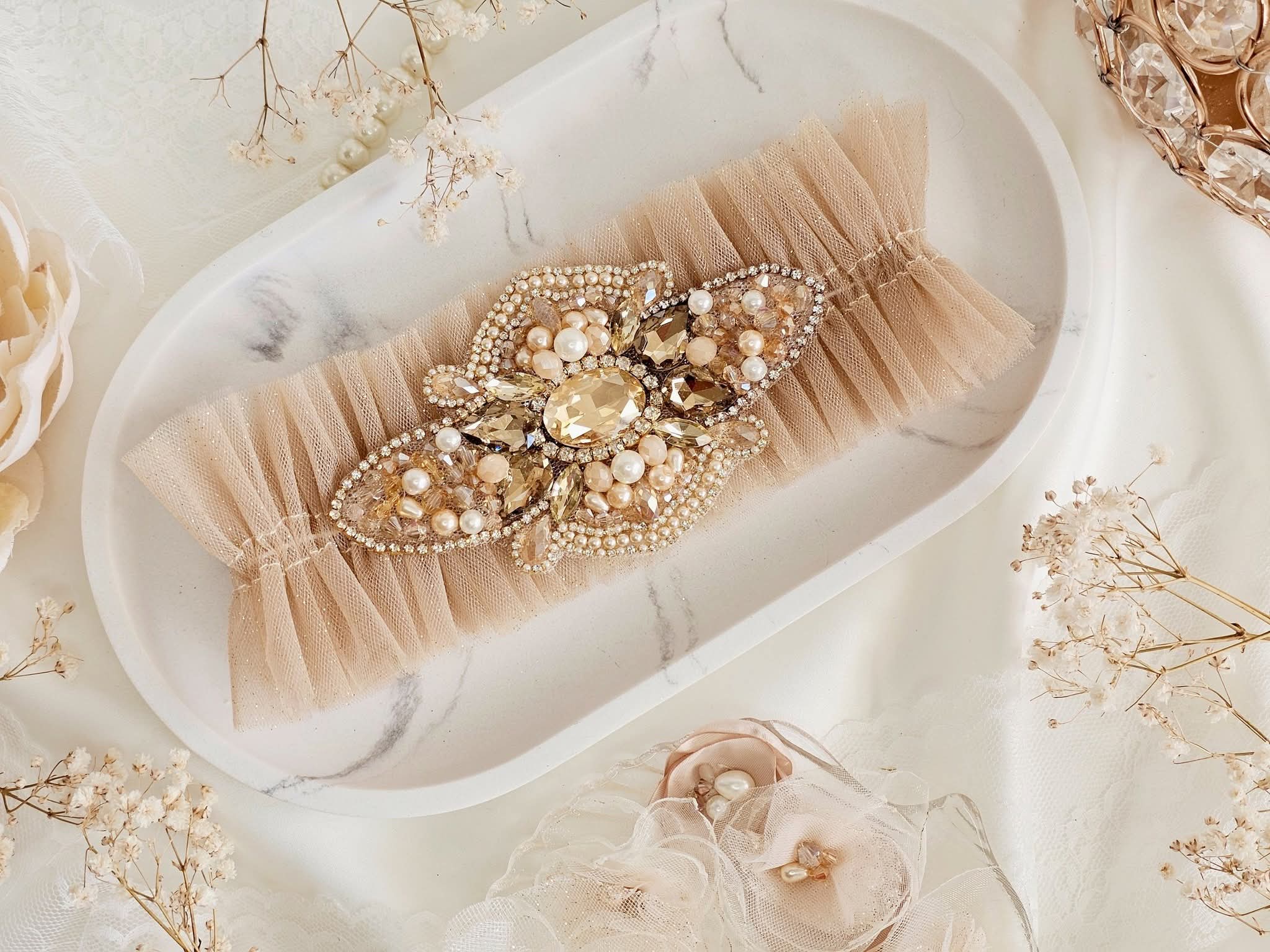 Podwiązka ślubna Gold