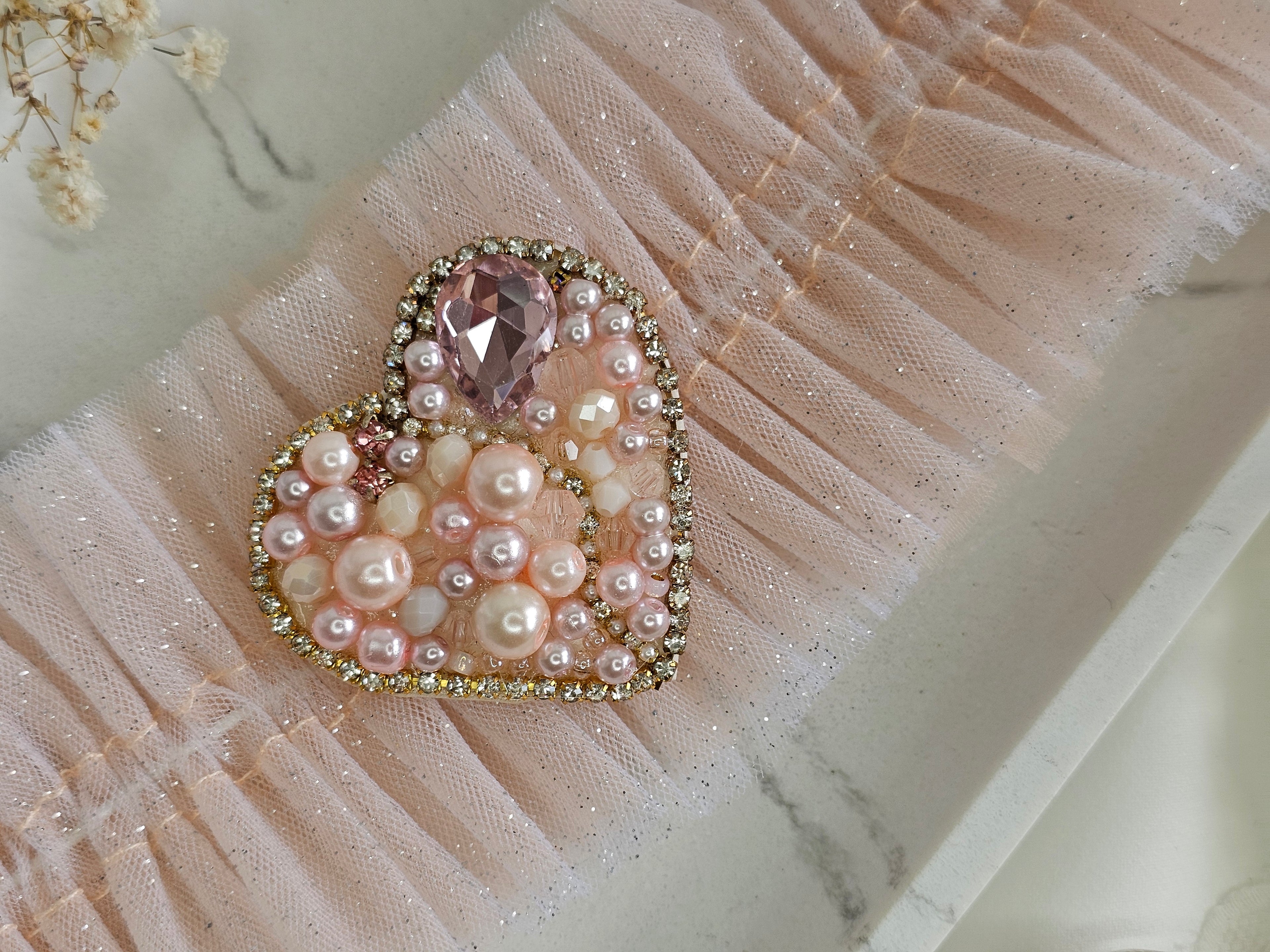 Podwiązka ślubna HEART