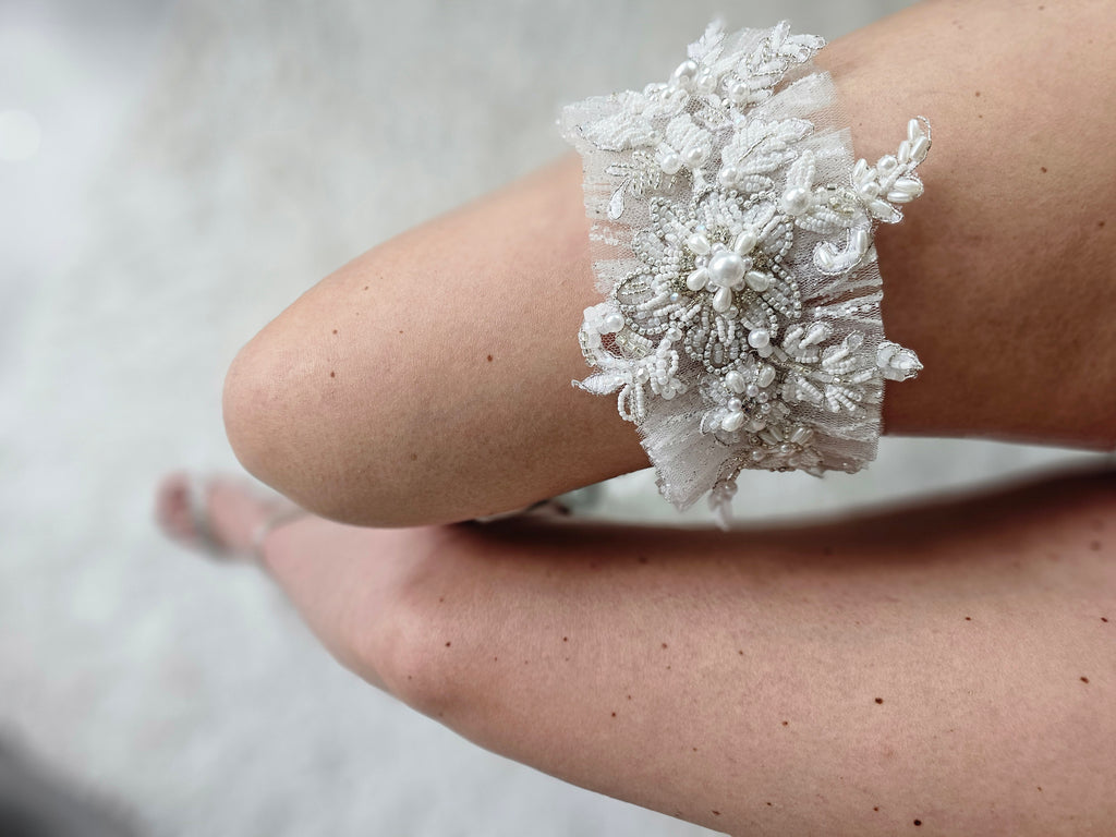 Podwiązka ślubna WHITE