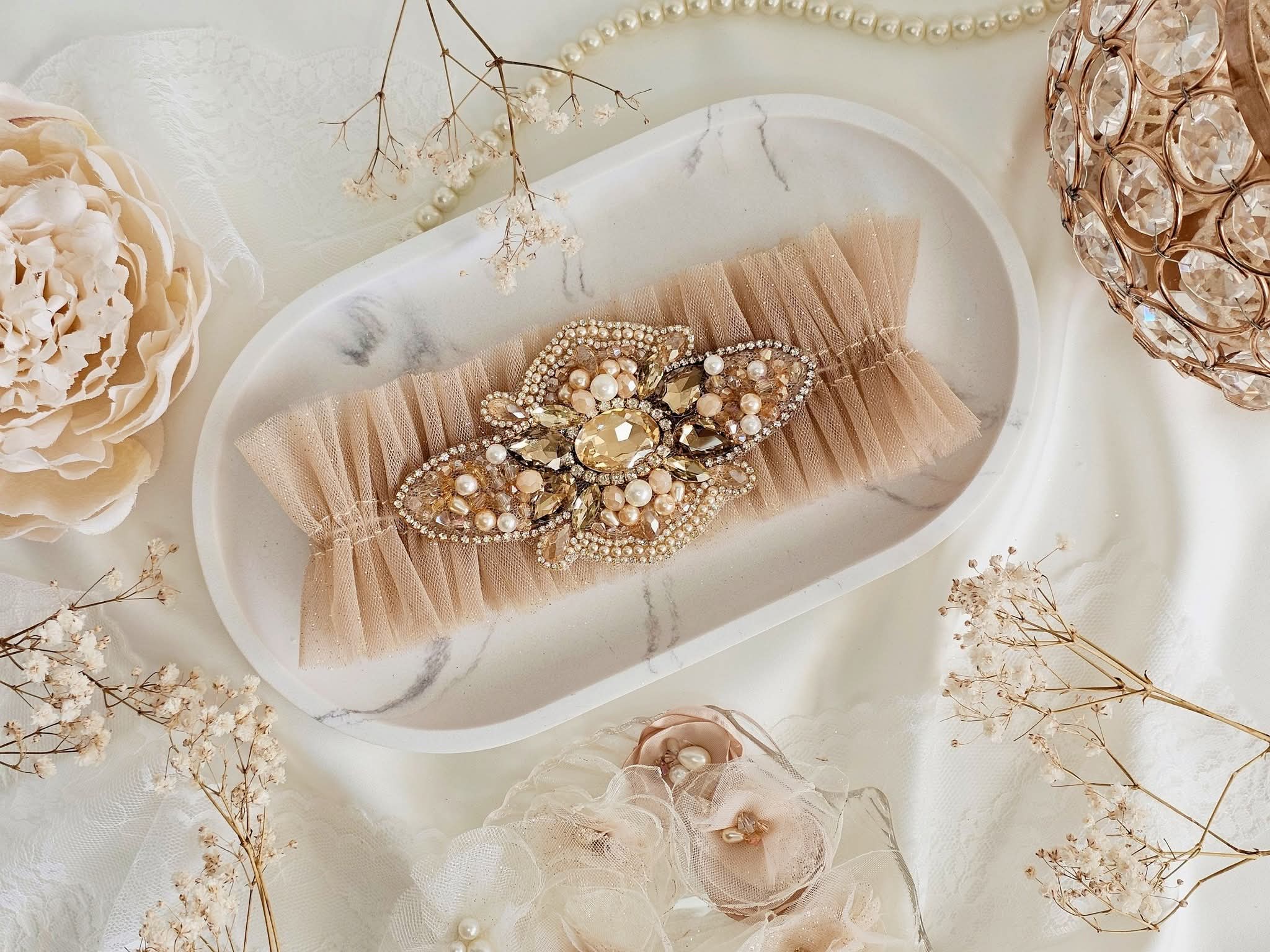 Podwiązka ślubna Gold