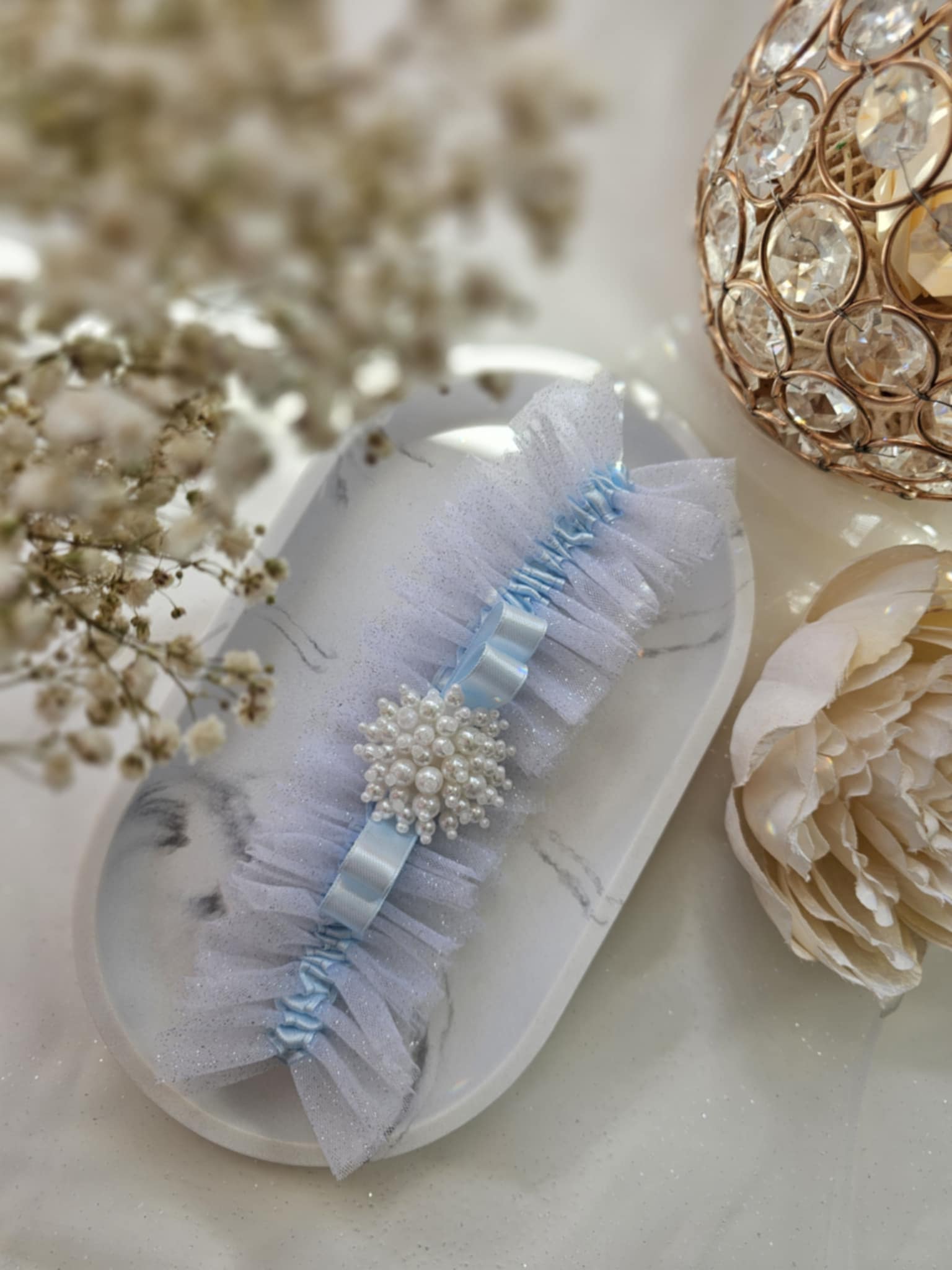 Podwiązka z perłami