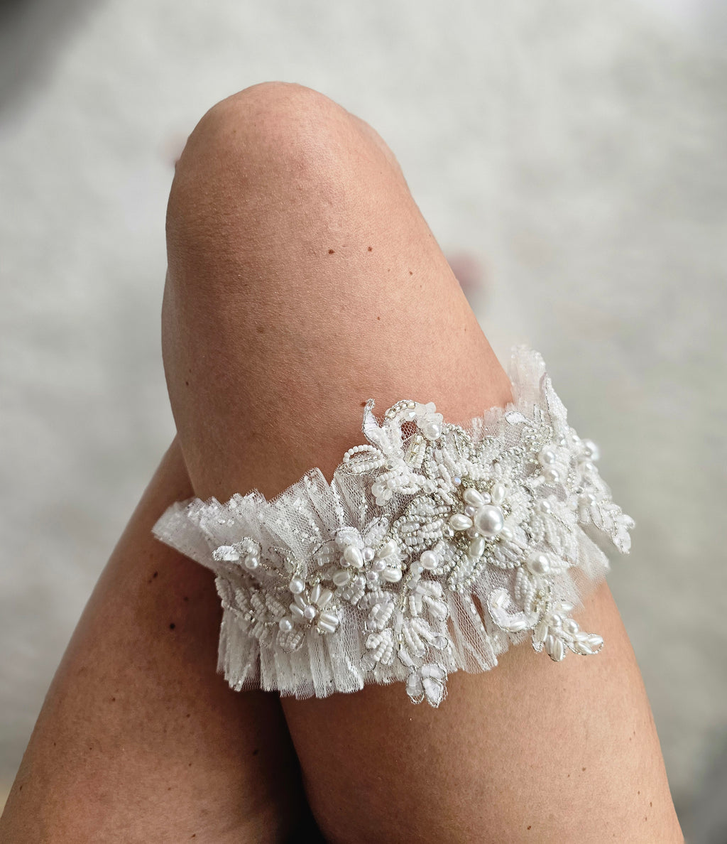 Podwiązka ślubna WHITE