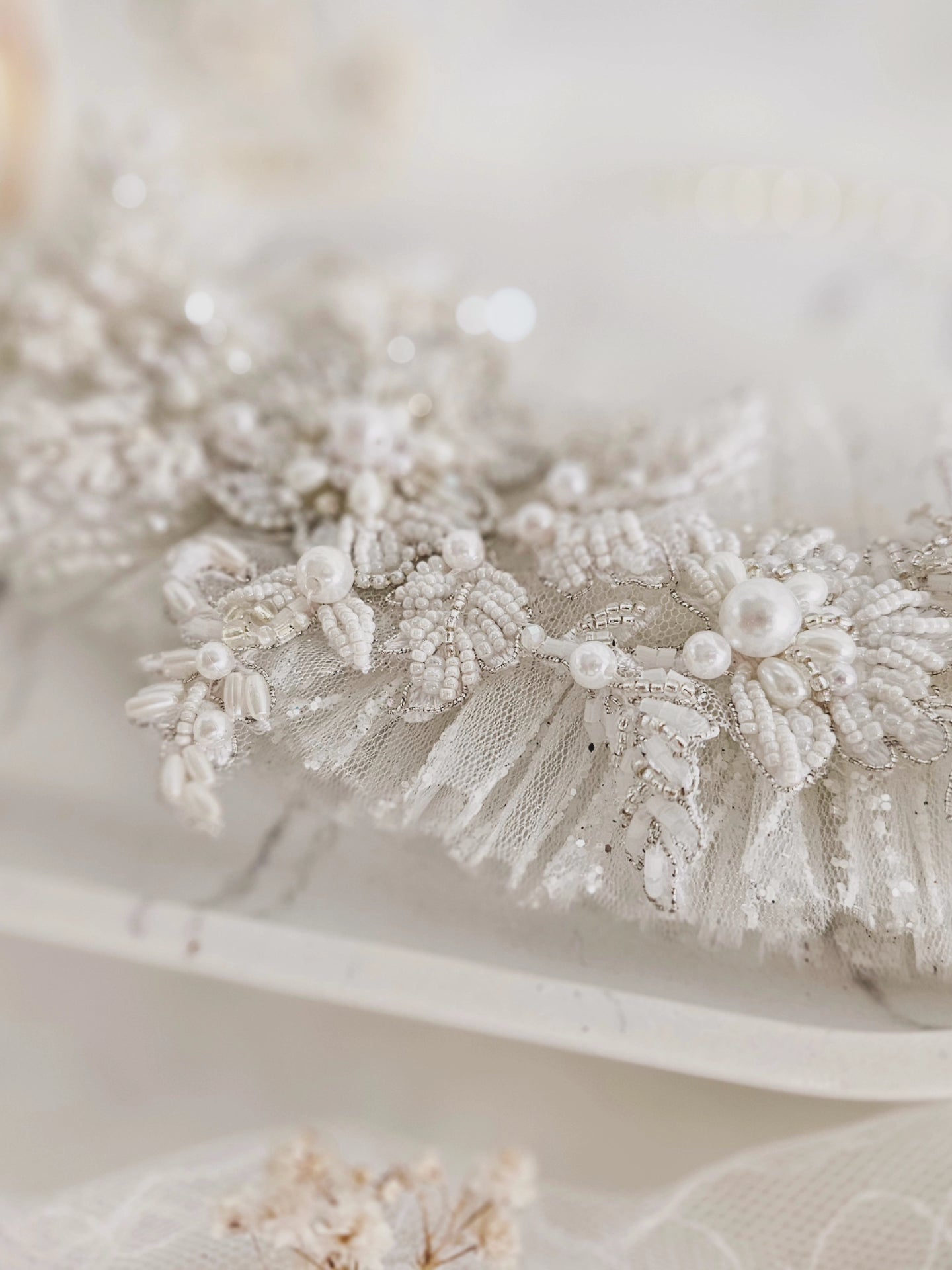 Podwiązka ślubna WHITE