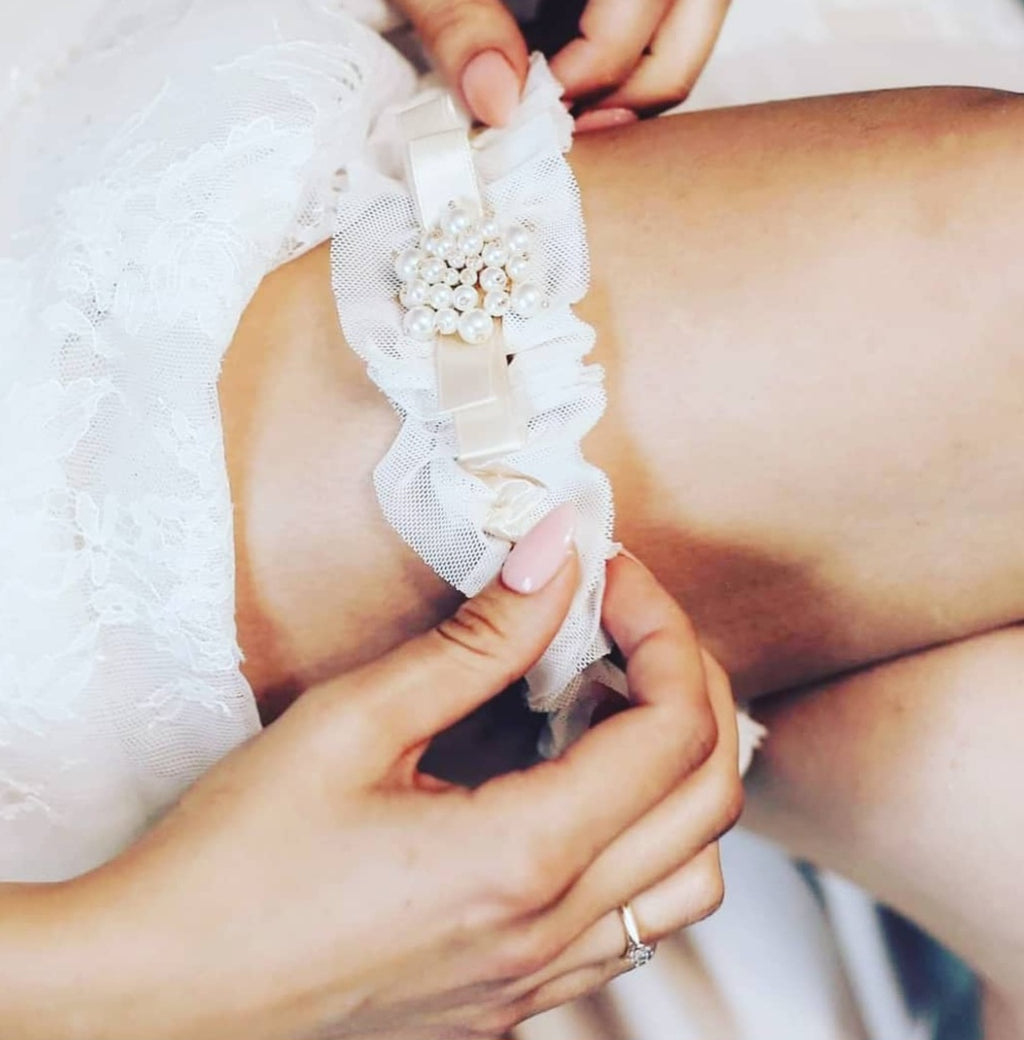 Podwiązka ślubna Pearls