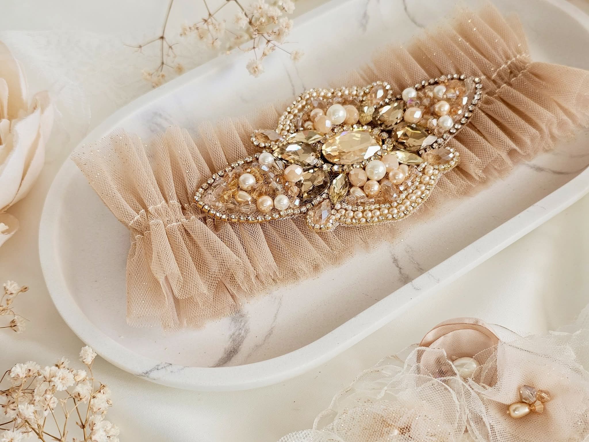 Podwiązka ślubna Gold