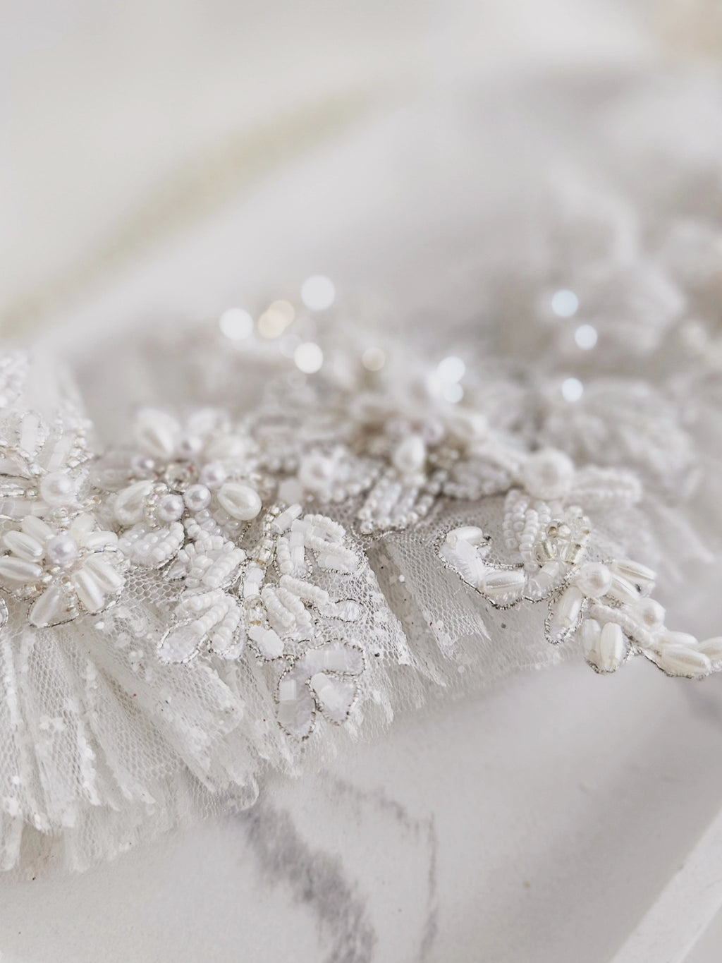 Podwiązka ślubna WHITE