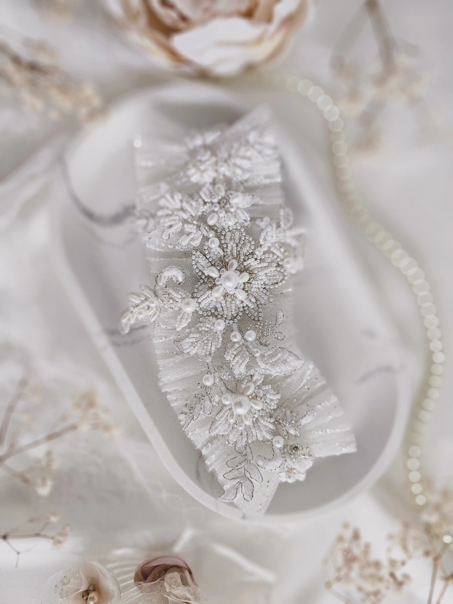 Podwiązka ślubna WHITE