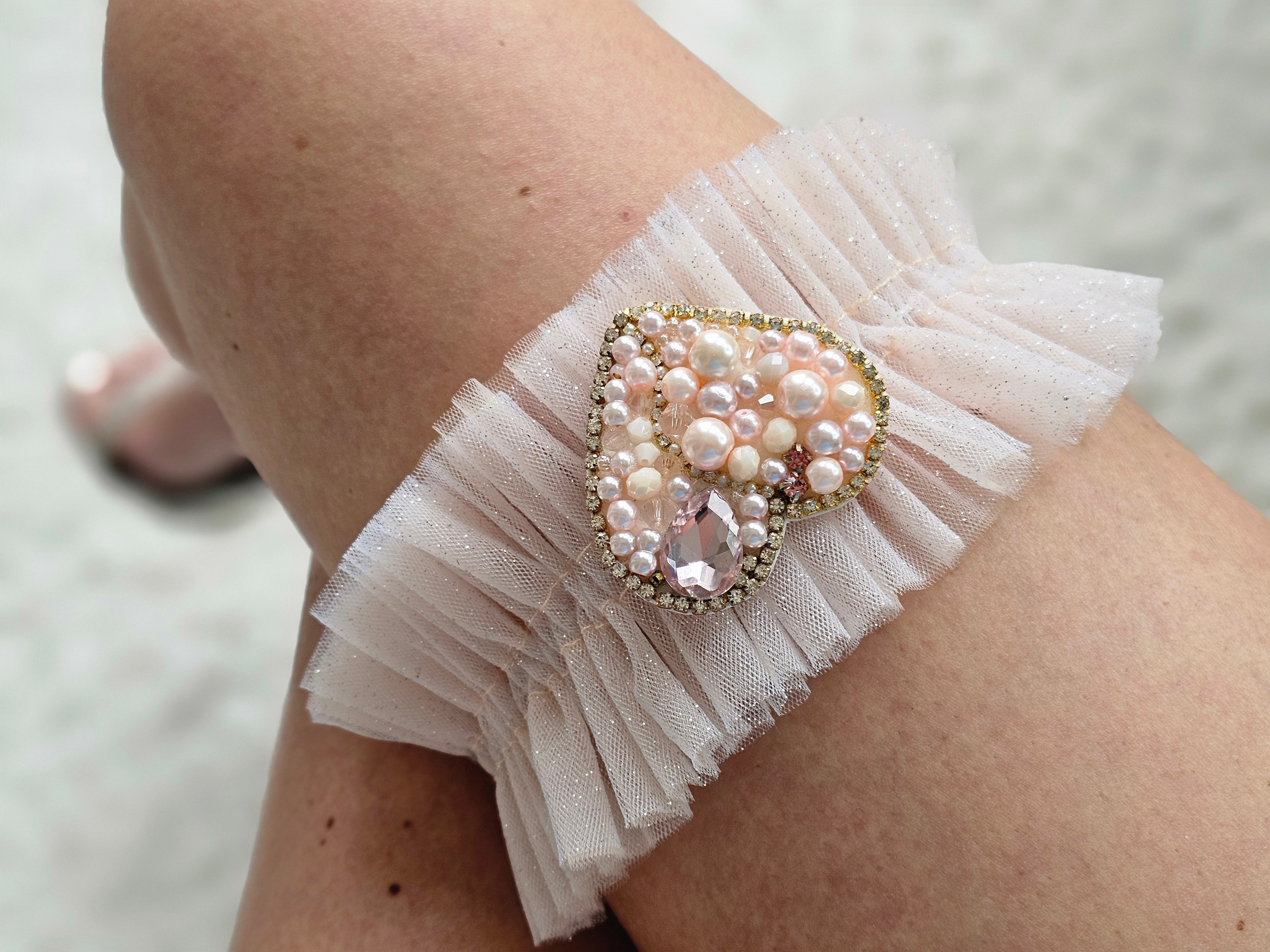 Podwiązka ślubna HEART