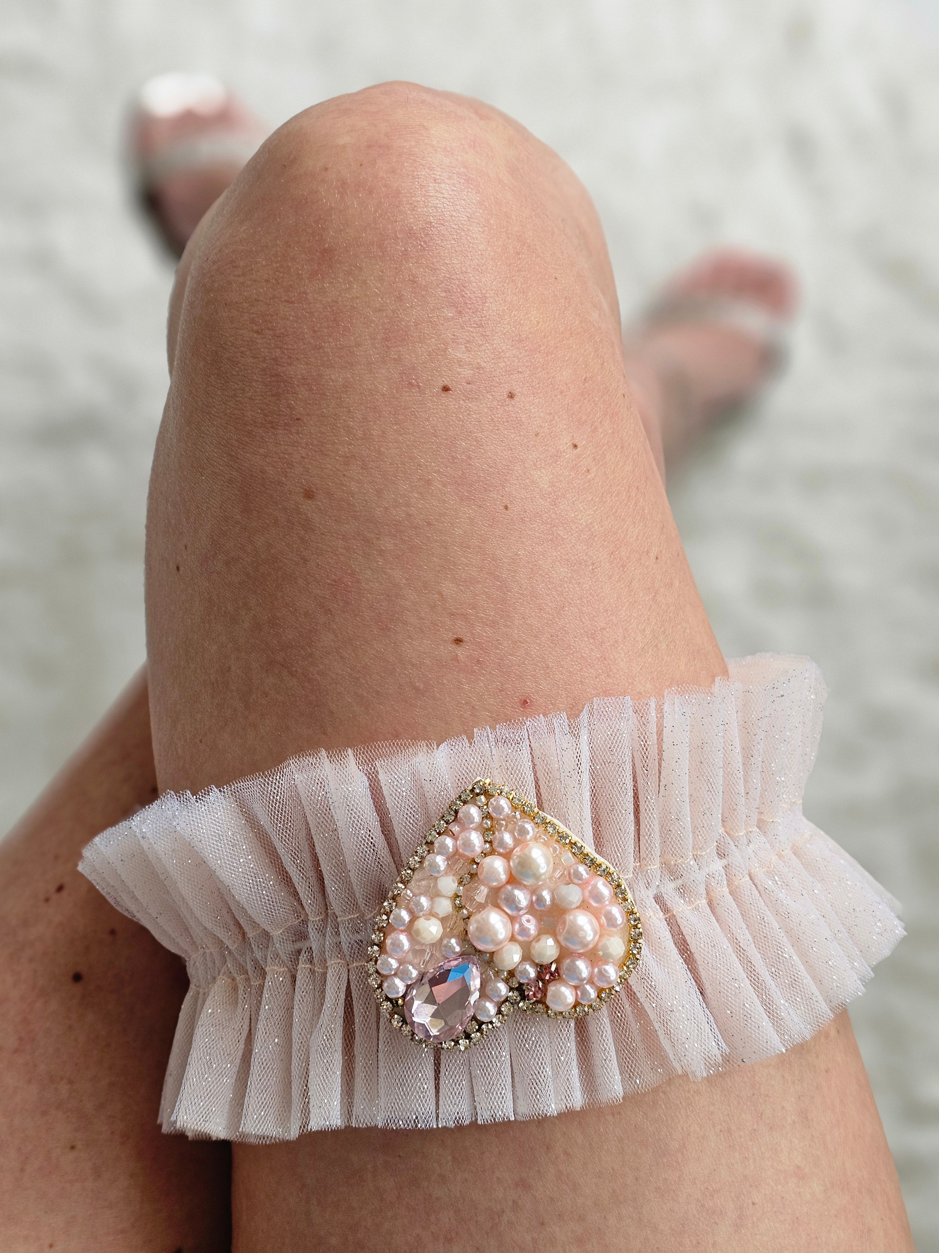 Podwiązka ślubna HEART